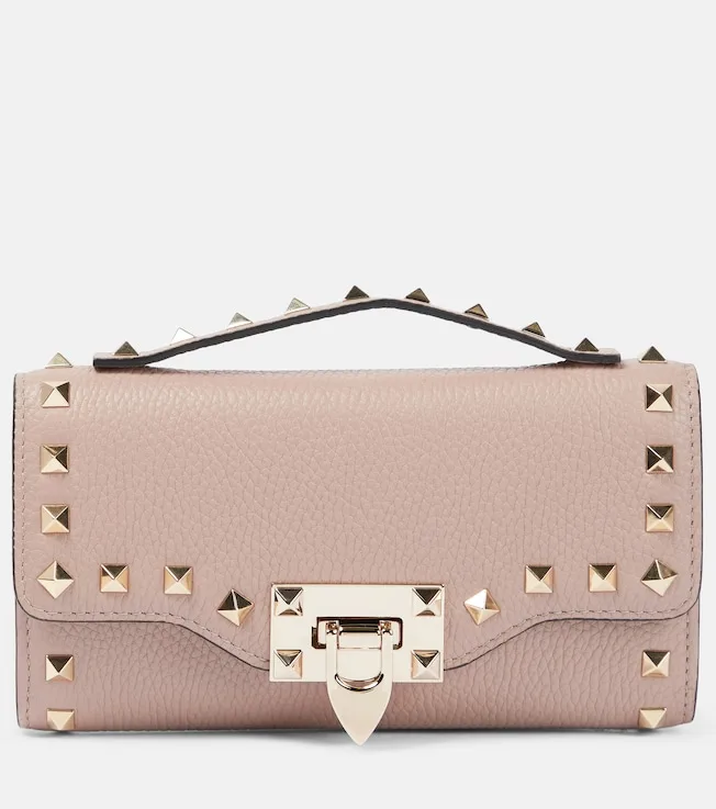 Rockstud 미니 레더 체인 지갑